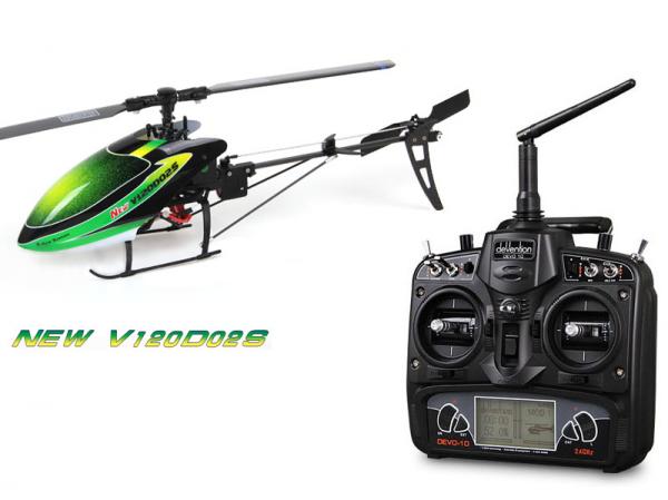Walkera NEW V120D02S BNF Flybarless Micro 3D Heli mit deVention DEVO 10