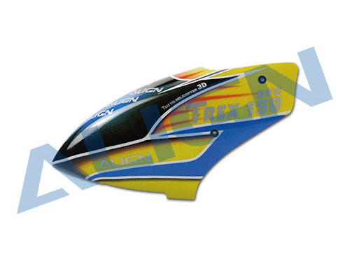 Align T-REX 150 Painted Canopy Blue / Yellow