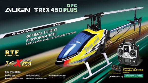 Align T-Rex 450 PLUS DFC Flybarless Super Combo RTF Set