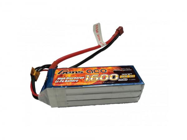 Gens ace 1600mAh 11.1V 40C 3S1P Lipo Battery Pack