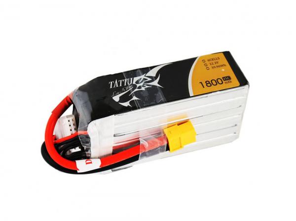 TATTU 1800mAh 22.2V 45C 6S1P Lipo Battery Pack