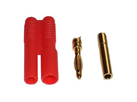 Gold Connector 2mm with red case