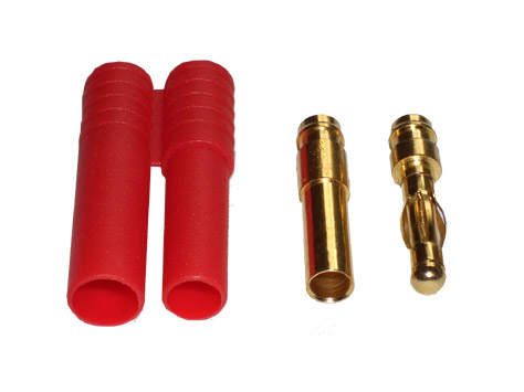Gold Connector 4mm with red case