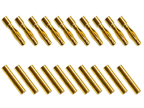 Goldkontaktverbinder 4 mm Set mit je 10 Stück