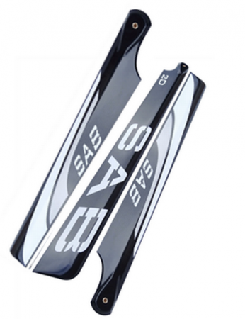 SAB Goblin Blackline 1D 3-BLATT Speed CFK Hauptrotorblätter 720mm - silber