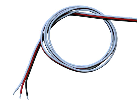 Servo wire 22AWG black/red/white 1m