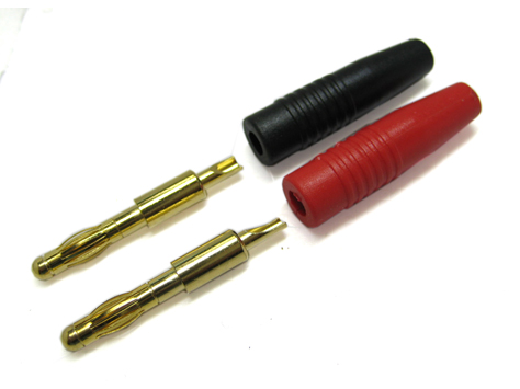 4.0mm gold connector red & black