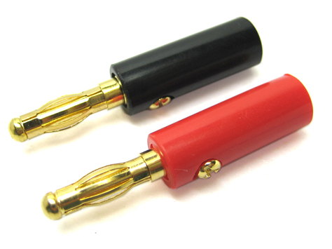 4.0mm gold connector red & black