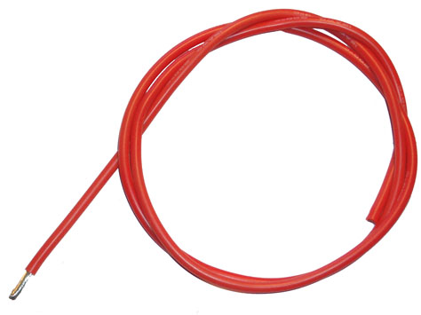 Silicone wire 14AWG red 1m