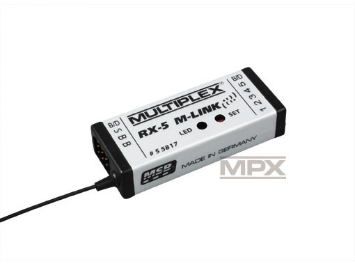 Multiplex Empfänger RX-5 M-Link 2,4GHz Telemetriefähig  # 55817 