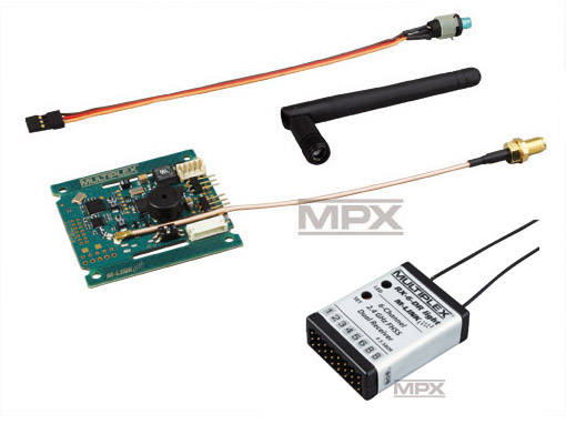 Multiplex 2,4GHz Modul Graupner/JR MC-19 19S 22 22S +Empf RX-6-DR light 45665