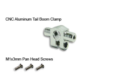RKH mCPX CNC Aluminum Tail Boom Clamp 2mm (Silver)