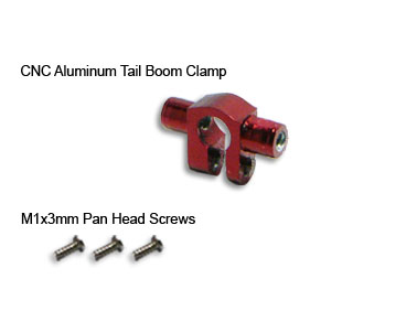 RKH mCPX CNC Aluminum Tail Boom Clamp 3mm (Red)