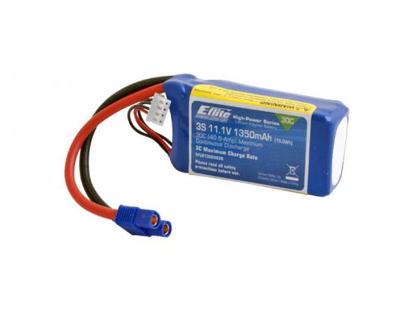 E-flite LiPo Battery 11,1V 1350mAh 30C with EC3 Connector