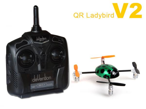 Walkera QR LadyBird V2 RTF Mini Quadcopter mit DEVO 4