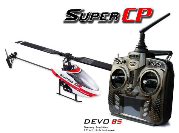 Walkera SUPER CP Flybarless Micro 3D Heli mit deVention DEVO 8S