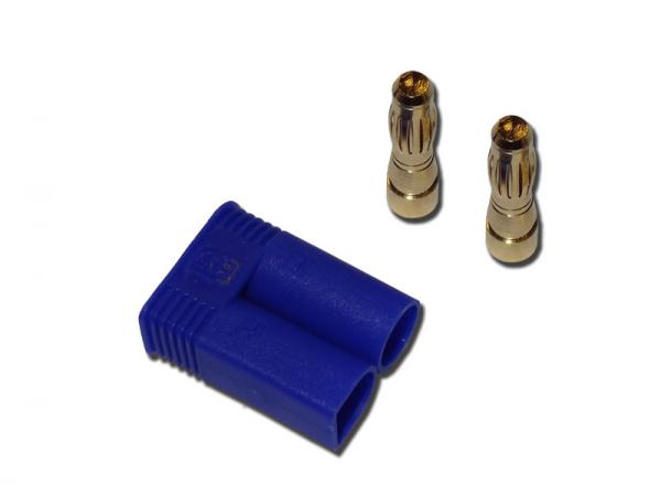 Goldkontakt Stecker 5mm mit Gehäuse blau EC5 # ZB-EC5-ST 