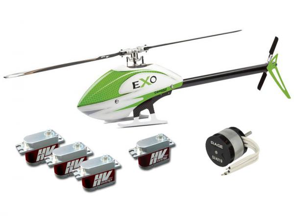 Compass EXO 500 mit Motor, Servos und CF Rotorblätter - Grün