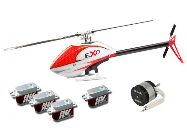 Compass EXO 500 with Motor, Servos and CF Rotorblades - Red