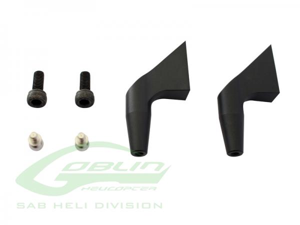 SAB Goblin 700 / 770 Aluminum Main Blade Grip Arm (New Design) Black Matte # H0183BM-S 