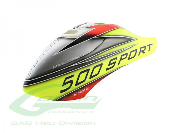 SAB Goblin 500 Sport Airbrush Canopy Yelow/Silver