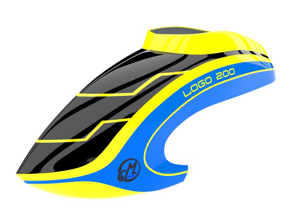 Mikado LOGO 200 Canopy black/neon-yellow/blue # 05480 