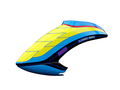 Mikado LOGO 550 Canopy neon-yellow/blue/black