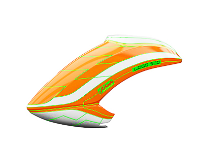 Mikado LOGO 550 Canopy neon-orange/white
