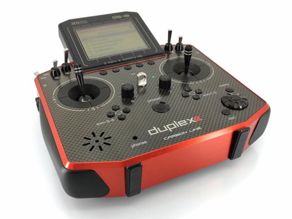 JETI Handheld Transmitter DS-16 II Carbon Line Red Multimode