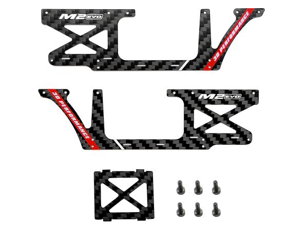 OMPHOBBY M2 EVO Fuselage Carbon panel set-Red