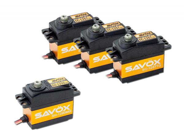 SAVÖX Digital Servo Set 3x SC-1257TG 1x SH-1290MG