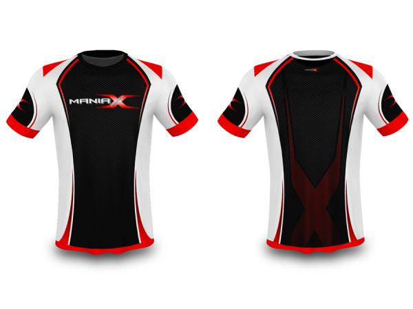 ManiaX Teamware T-Shirts Weiss, Schwarz, Rot / Grösse XL