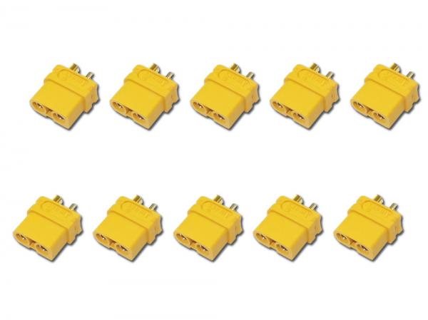 Gold Connector 3,5mm with yellow case 10PCS