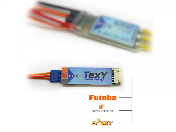 YGE LVT / HVT Futaba, Spektrum, FrSky Telemetry Adapter