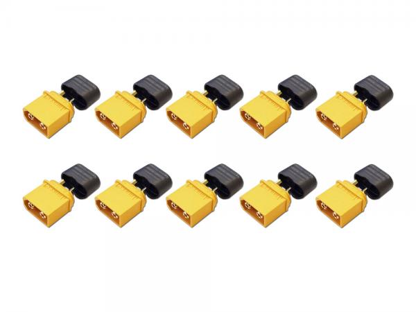Gold Connector 3,5mm with yellow case and cover ( XT-60H ) 10PCS Set
