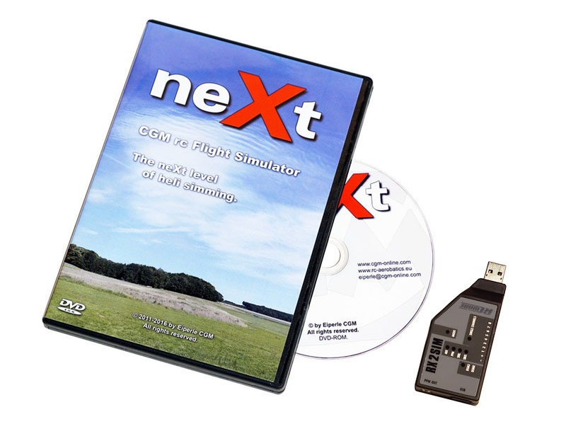 neXt CGM RC Heli Flugsimulator (DVD) inkl. RX2SIM # 161003 | Live-Hobby.de